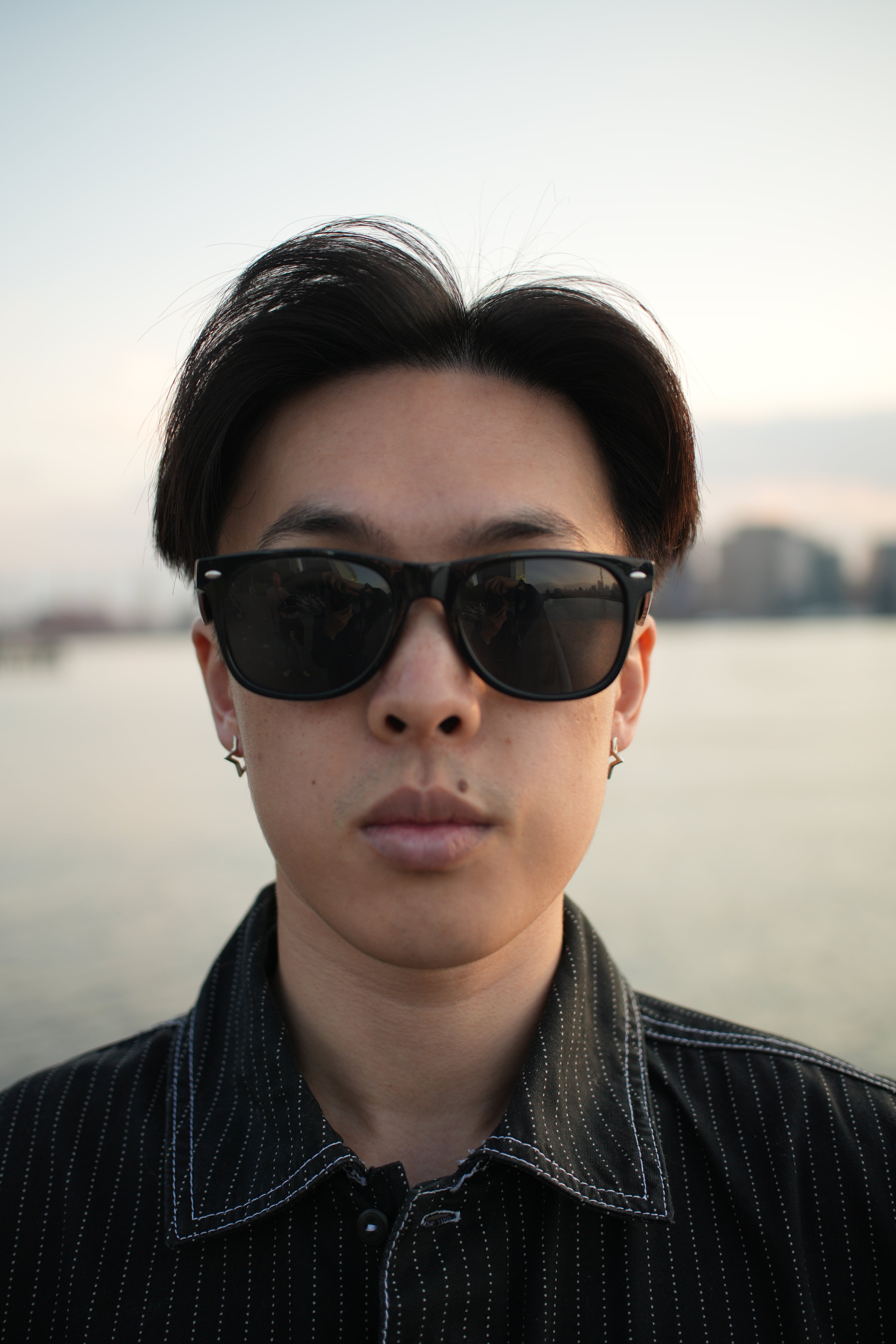 DICKFRACTION Plastic Frame Glasses (Black)