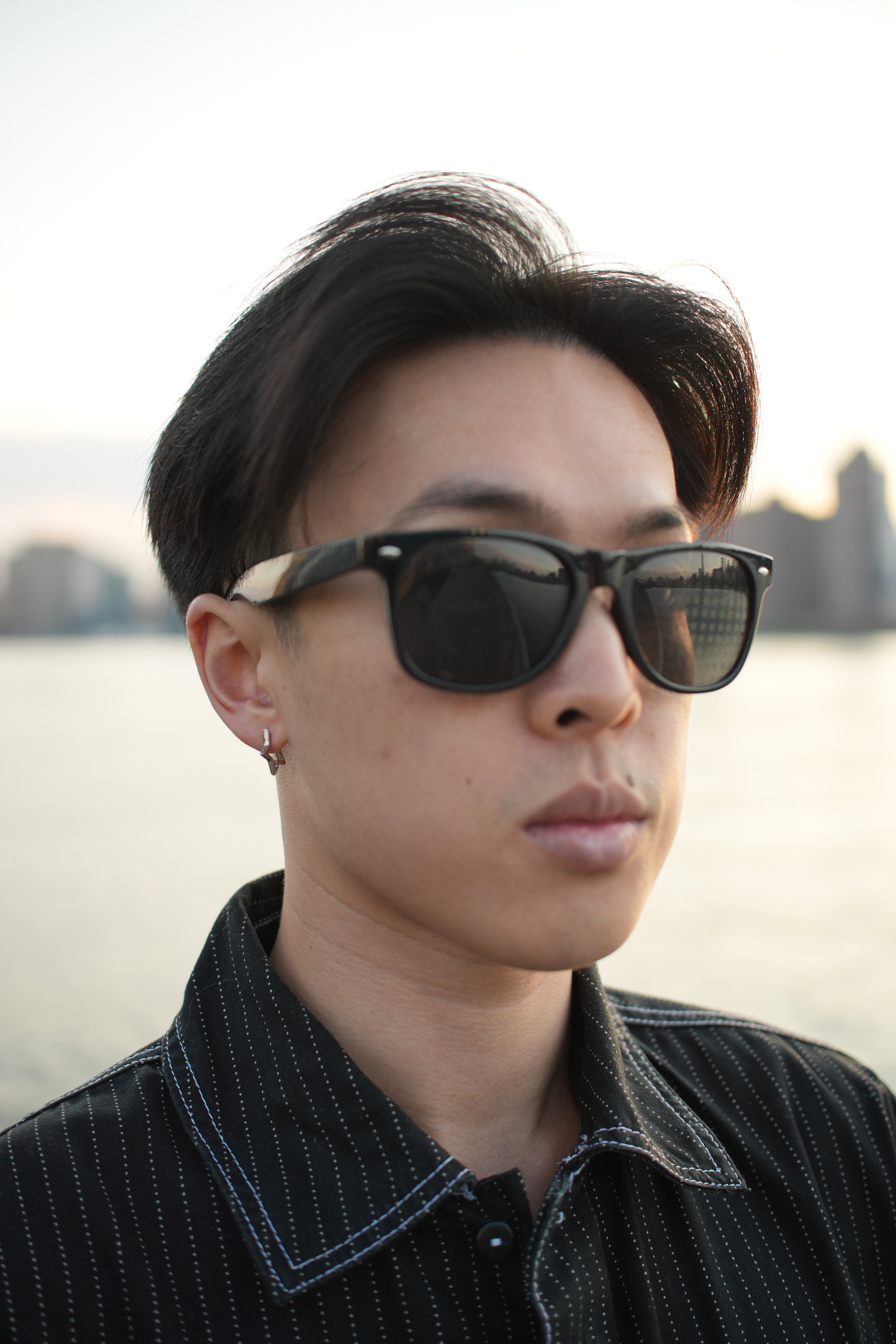 DICKFRACTION Plastic Frame Glasses (Black)
