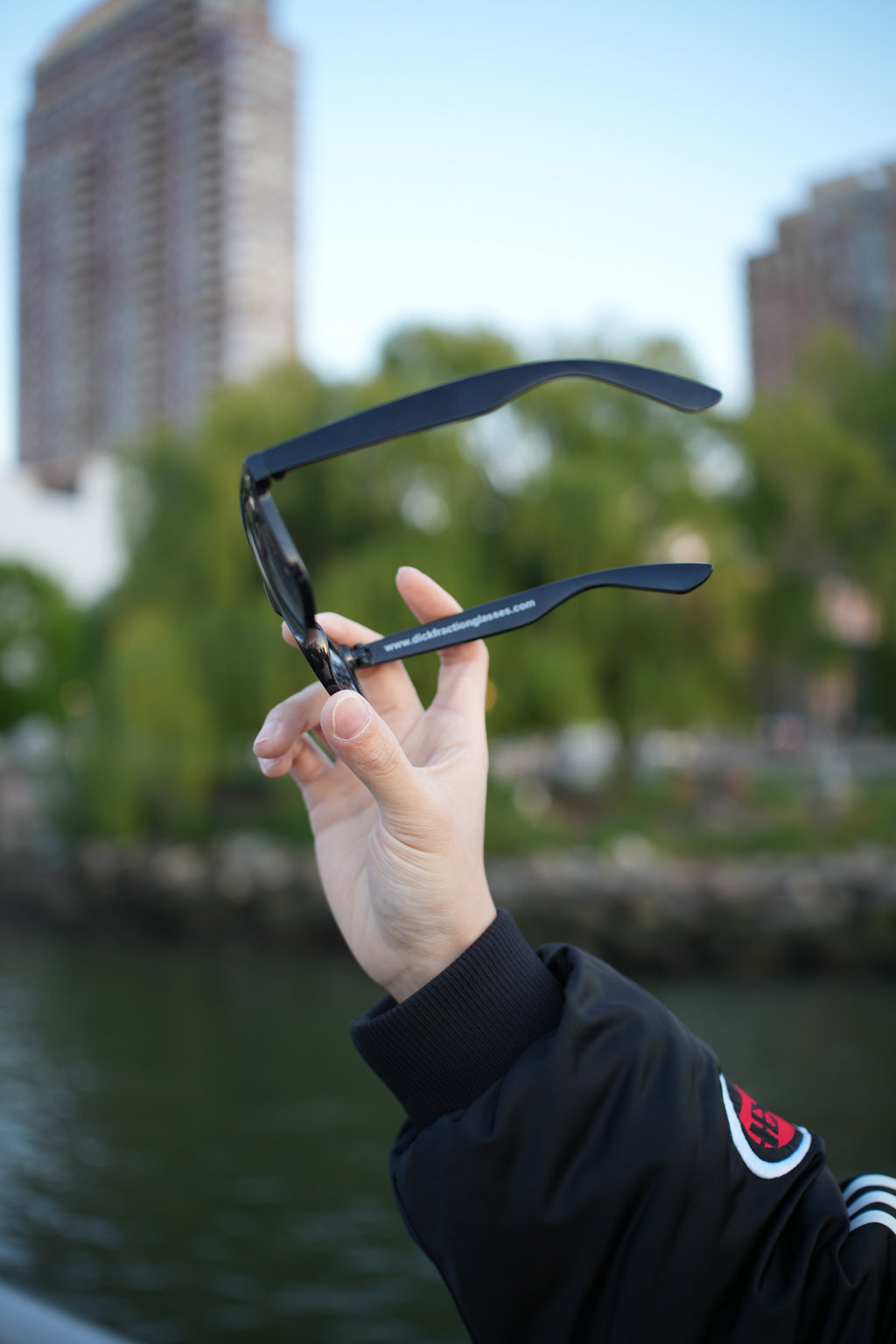 DICKFRACTION Plastic Frame Glasses (Black)